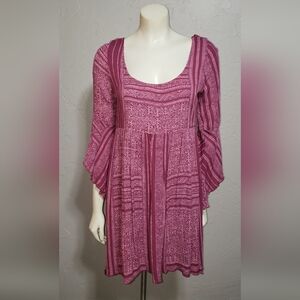Bohemian Pink Patterned Dress